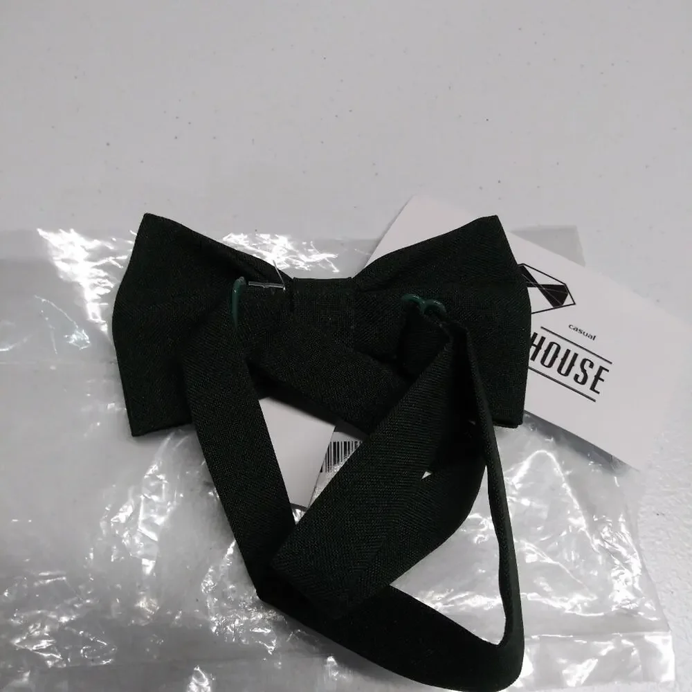 Bow Tie House Boys Dark Green Classic Pre Tied Bow Tie Formal Size M